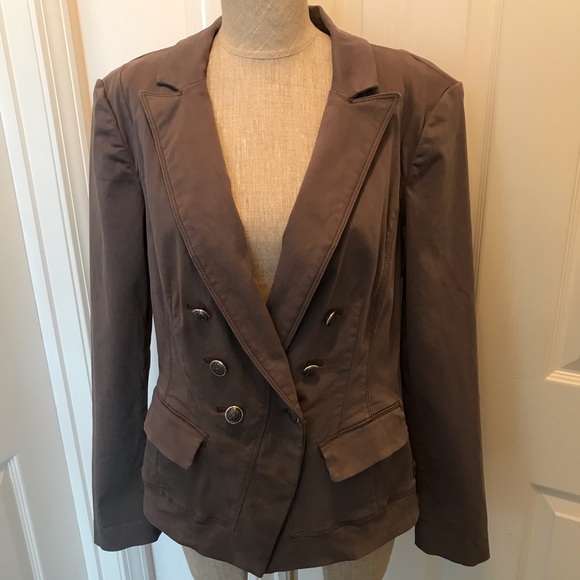 WHBM double breasted gray jacket - Picture 3 of 14